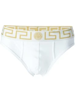 Versace slip à taille Greca