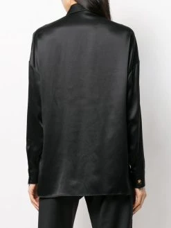 Versace chemise à détails de pinces à logo