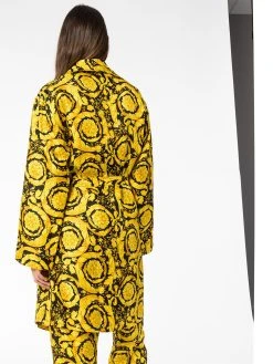 Versace robe de chambre à imprimé baroque