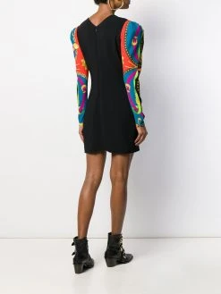 Versace Robe à manches contrastantes Rabais robes de jour femme 10 Versace robe à manches contrastantes