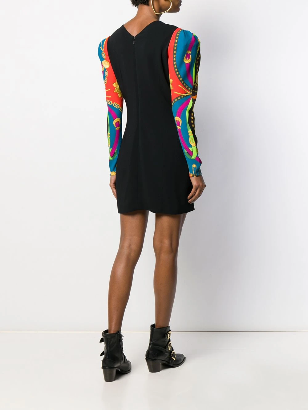 Versace Robe à manches contrastantes Rabais robes de jour femme 6 Versace robe à manches contrastantes