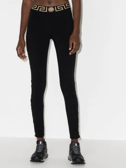 Versace legging à bandes Grecca