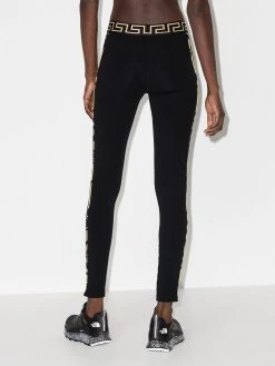 Versace legging à bandes Grecca
