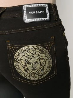 Versace jean skinny à motif Medusa