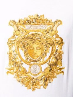 Versace t-shirt à logo brodé Medusa