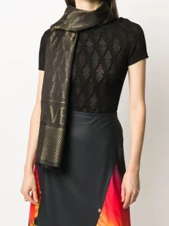 Versace foulard en soie à logo