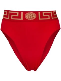 Versace bas de bikini à bord Greca