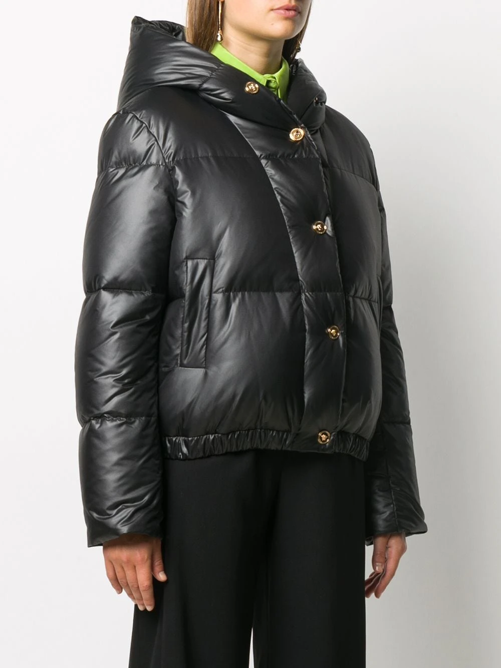 Versace Remise En Ligne Doudoune à boutons embossés doudounes femme 5 Versace doudoune à boutons embossés