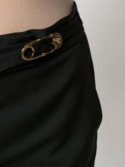 Versace pantalon à détails d'épingles à nourrice