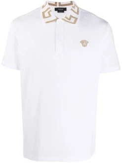 Versace polo à col Greca