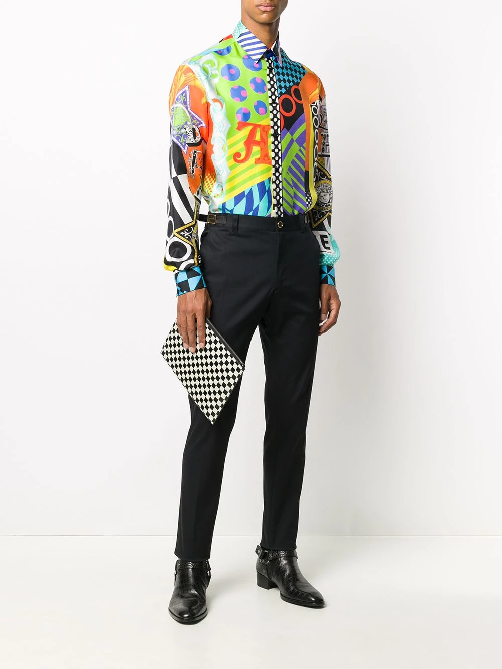 Versace Prix Acceptable Pantalon de costume à bride logo pantalons de costume homme 4 Versace pantalon de costume à bride logo