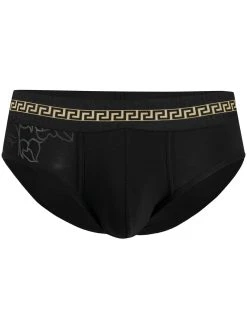 Versace slip à logo imprimé