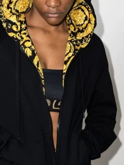 Qualité Supérieure Versace Sweat à capuche à doublure imprimée hoodies femme 10 Versace sweat à capuche à doublure imprimée