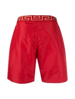 Versace short de bain à bord Greca