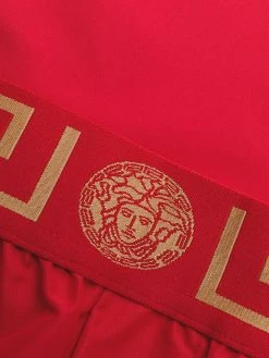 Versace short de bain à bord Greca