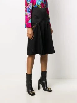 Versace jupe mi-longue à détails de découpes