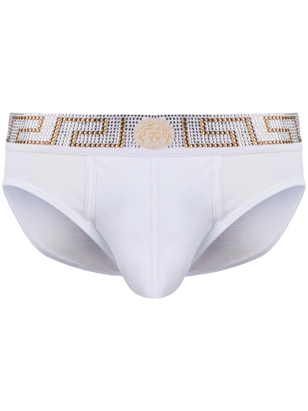Versace Meilleur Prix Garanti Slip à bord Greca strassé slips & boxers homme 3 Versace slip à bord Greca strassé