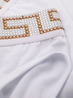 Versace Meilleur Prix Garanti Slip à bord Greca strassé slips & boxers homme 7 Versace slip à bord Greca strassé