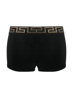 Versace boxers à bande Greca strassée