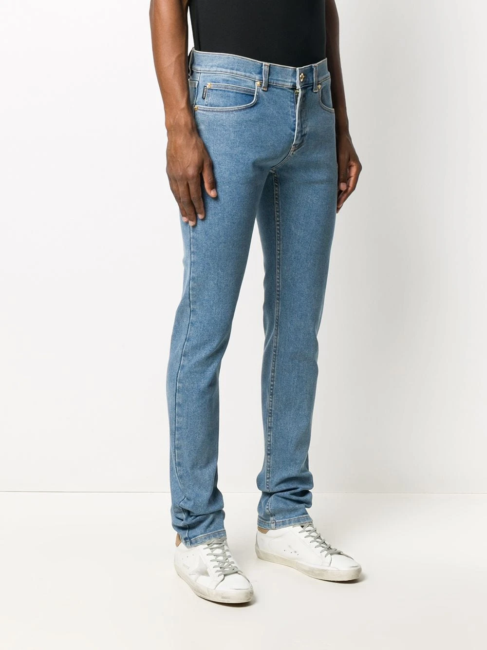 Soldes En Ligne Versace Jean slim à patch logo jeans slim homme 5 Versace jean slim à patch logo