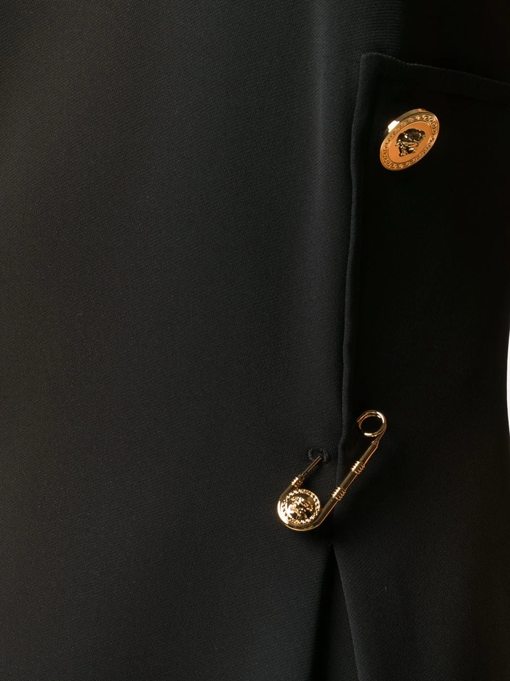 Versace Robe courte à détail d'épingle à nourrice Qualité Fiable robes de jour femme 7 Versace robe courte à détail d'épingle à nourrice