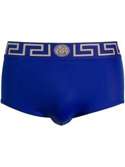 Versace slip de bain à bande Greca