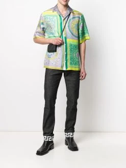 Versace jean droit à détails graphiques