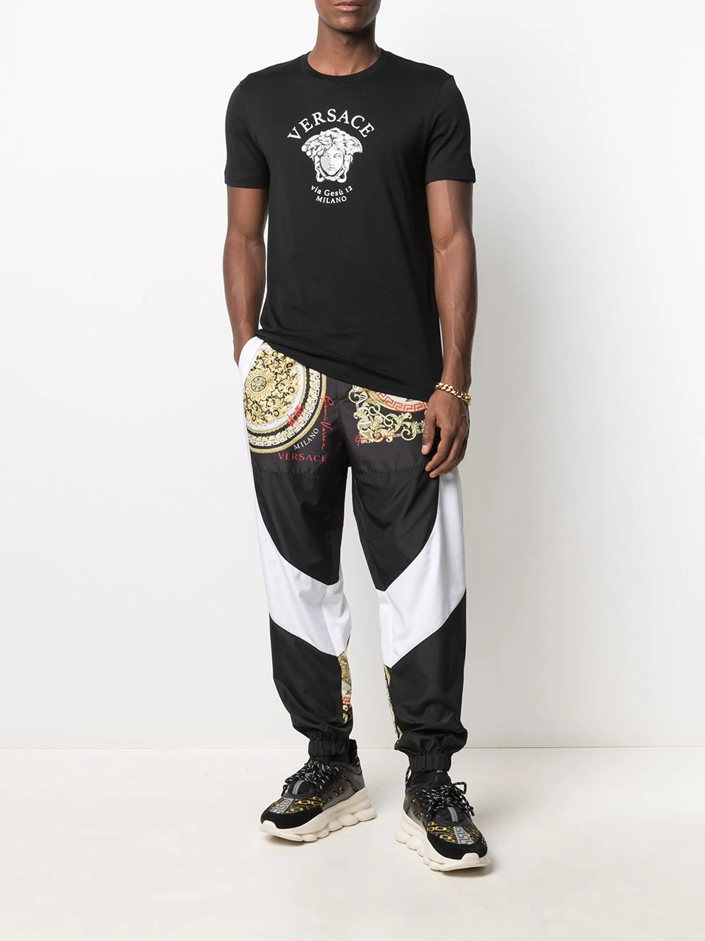 Versace Pantalon de jogging à imprimé baroque Prix Exclusifs pantalons de survêtement homme 4 Versace pantalon de jogging à imprimé baroque