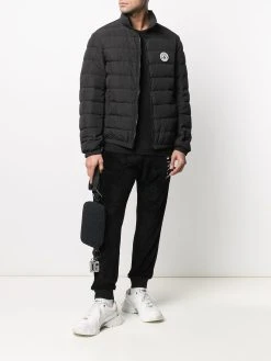 Versace veste matelassée à patch logo