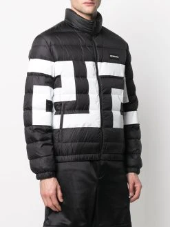 Versace doudoune à imprimé géométrique