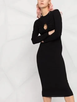 Prix Préférentiel Versace Robe mi longue à détails de découpes robes de soirée & robes de cocktail femme 14 Versace robe mi-longue à détails de découpes