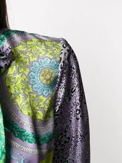 Versace robe courte à imprimé baroque