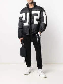 Versace pantalon de jogging à imprimé à rayures