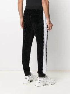 Versace pantalon de jogging à imprimé à rayures