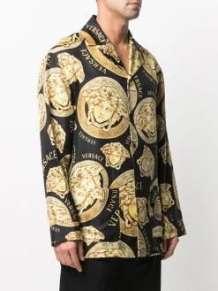 Versace chemise de pyjama à imprimé Medusa