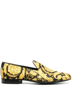 Versace slippers à imprimé Barocco
