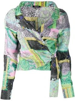 Versace chemise crop imprimée