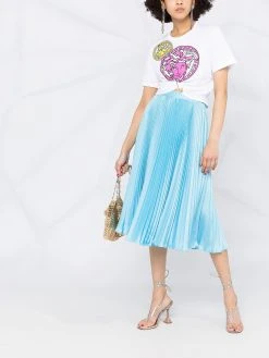 Versace jupe mi-longue plissée