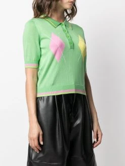 Versace polo à losanges