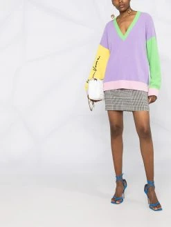 Versace pull à design d'empiècements