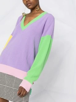 Versace pull à design d'empiècements