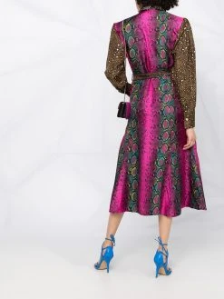 Versace robe mi-longue imprimée