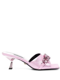 Versace mules à détails de chaînes