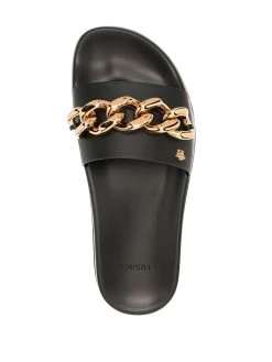 Bonne Qualité Versace Sandales Medusa à détail de chaîne tongs & claquettes femme 9 Versace sandales Medusa à détail de chaîne