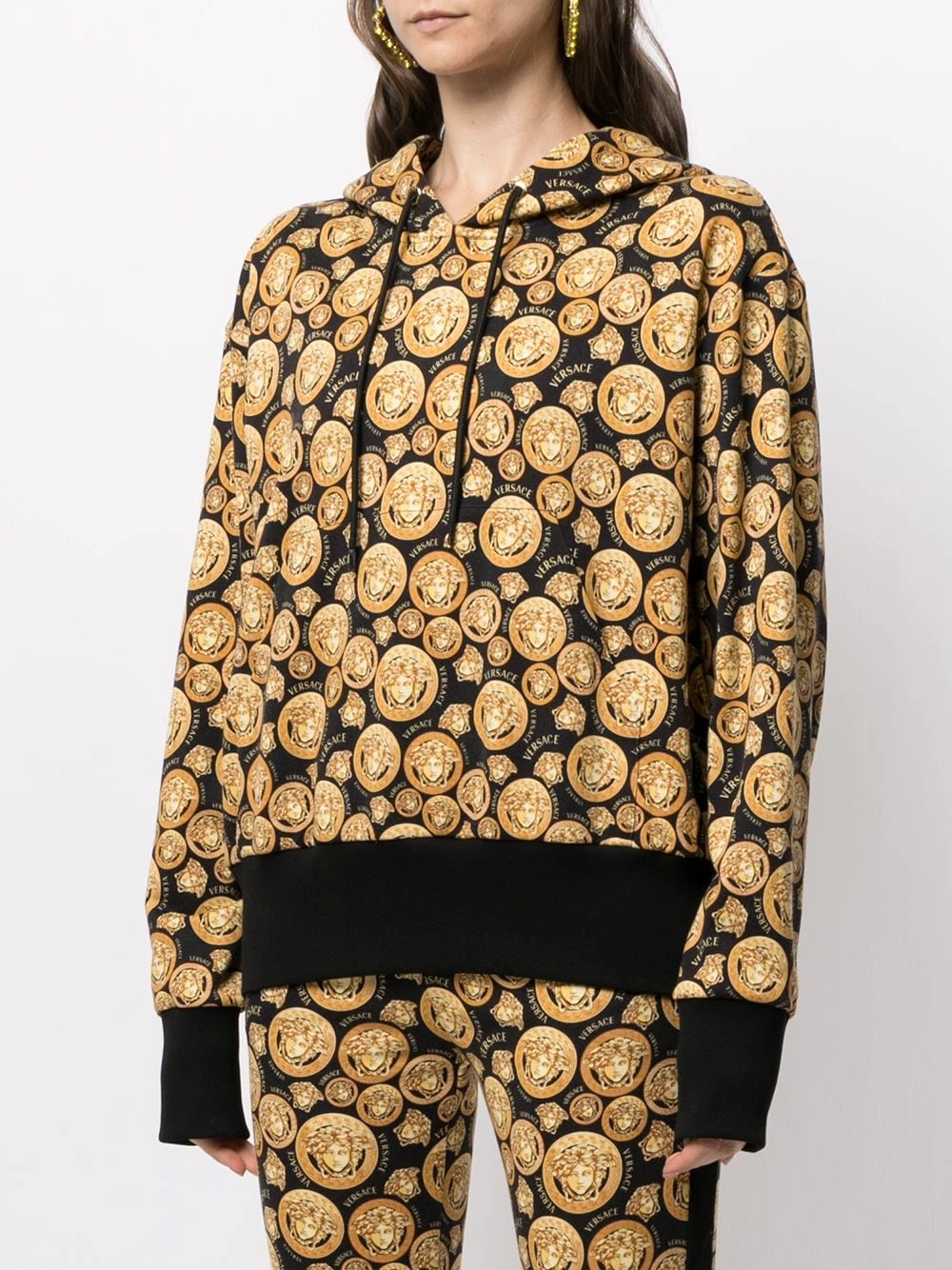 Versace Hoodie à motif Medusa Medallion Marchandise de première qualité hoodies femme 5 Versace hoodie à motif Medusa Medallion