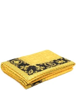 Versace serviette de bain à logo imprimé