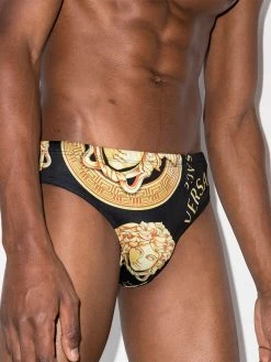 Versace maillot de bain à logo imprimé