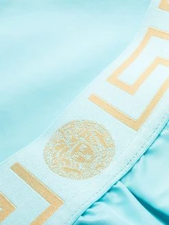 Versace short de bain à bande Grecca