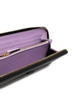 Versace portefeuille zippé à logo imprimé