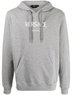 Versace hoodie à logo brodé